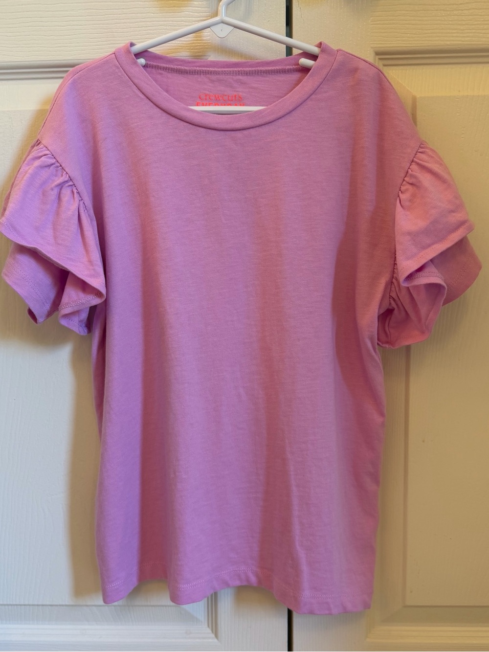 EUC Crewcuts Girls Lavender Ruffle Sleeve Tee size 12